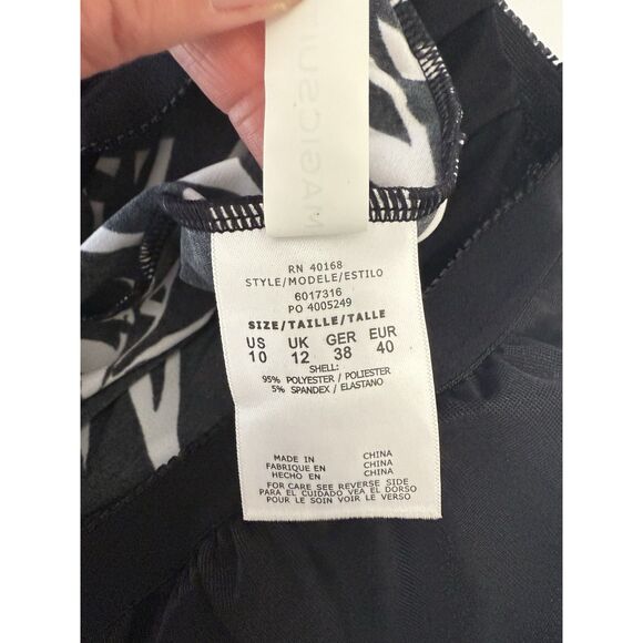 Magicsuit By Miraclesuit Elsa Tankini Top & Bottom Swimsuit Black V Neck Size 10 - Picture 12 of 16